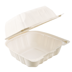 Biodegradable Takeout Food Hinged Lid Containers [6 Sizes Available]